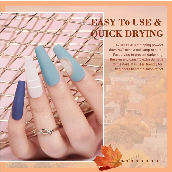 AZUREBEAUTY 42Pcs Dip Powder Nail Kit Starter, 32 Colors NEW - Picture 10 of 13